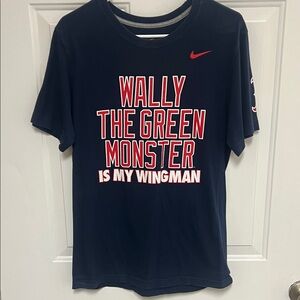 Nike Adult Red Sox Navy Blue 'Wally The Green Monster' T-Shirt
